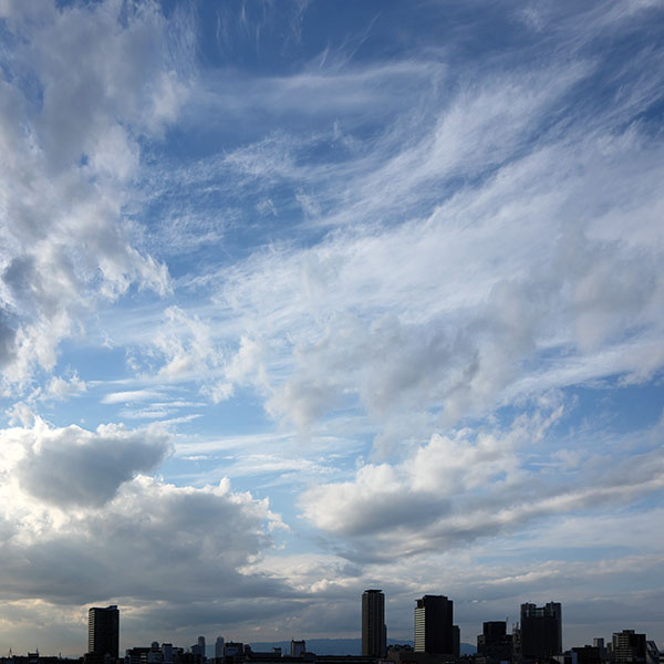 大阪なんば上空の風景
