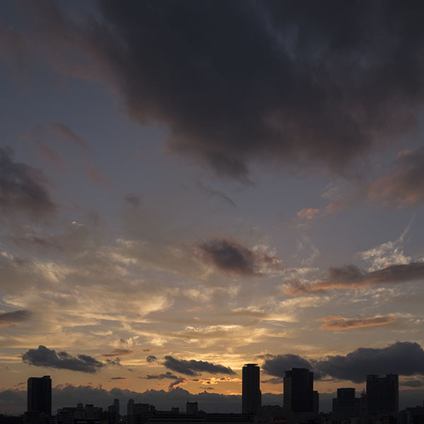 大阪なんば上空の風景