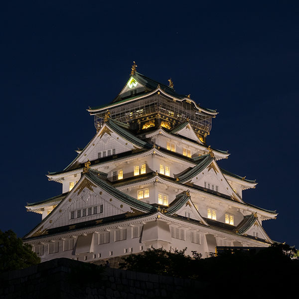 夜の大阪城　※撮りためていた写真の中から。