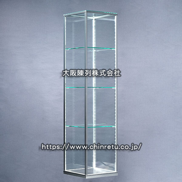 製品サンプル展示用／アルミ枠ガラスショーケースの製作販売実例