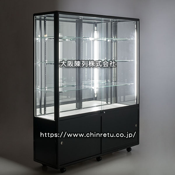 模型展示用／アルミ枠ガラスショーケースの製作販売実例2