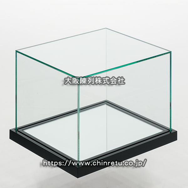 床面がミラーガラス仕様の卓上ガラスケースの製作実例