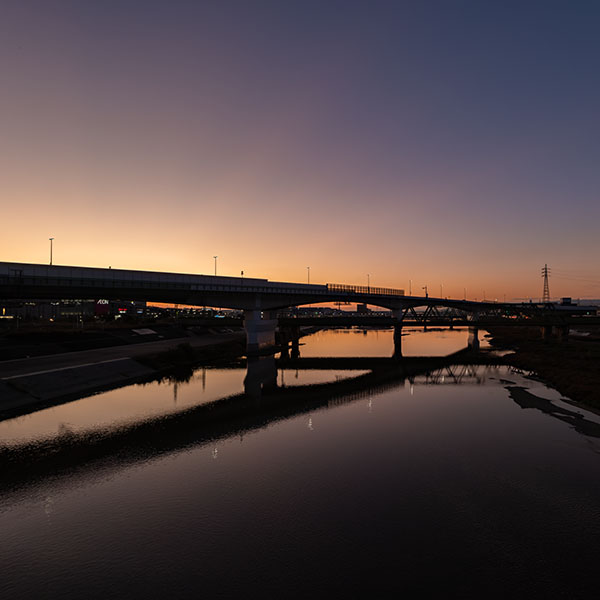 大和川の夕景