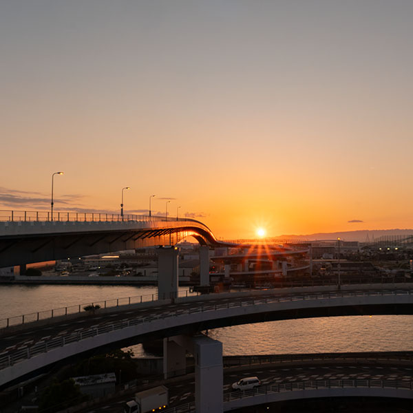 大阪市内の夕景