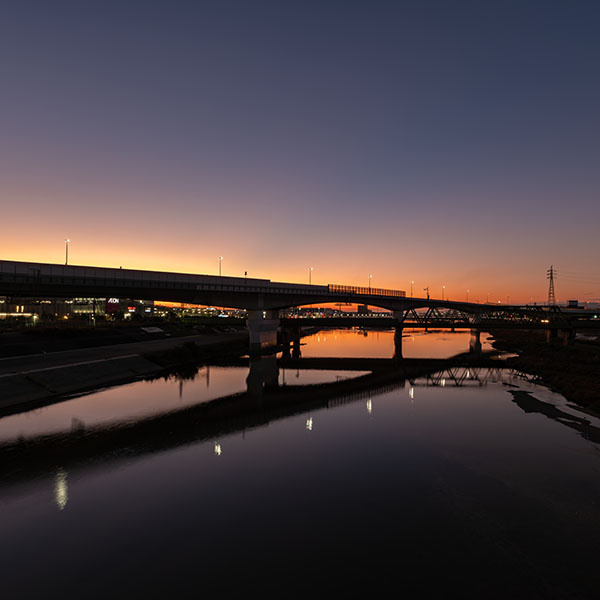 大和川の夕景