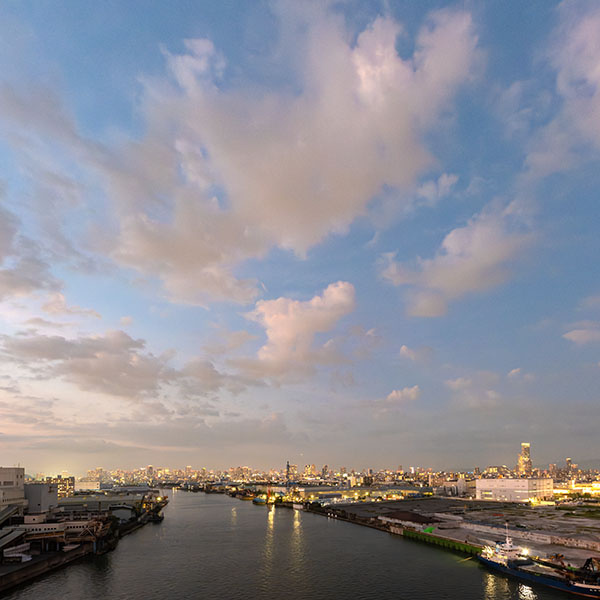 大阪市内の夕景＠木津川