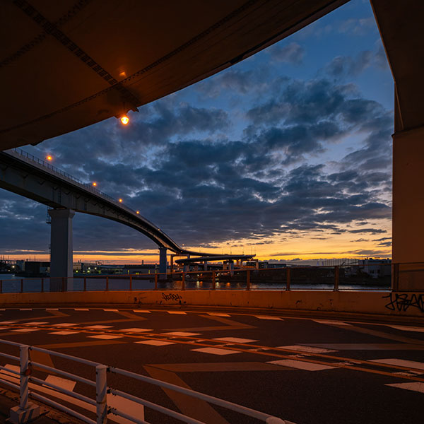 大阪市内の夕景