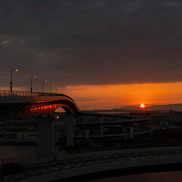 大阪市内の夕景