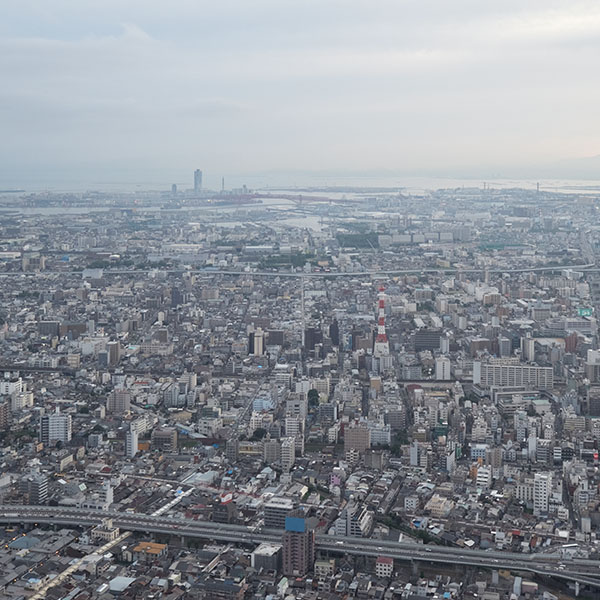 あべのハルカスから見た大阪市内の風景