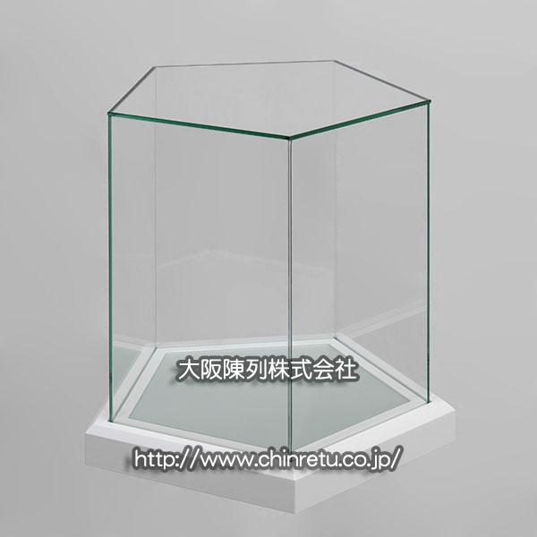 縁起物ガラスケース／五角（＝合格）ケース「Shiro-boshi」