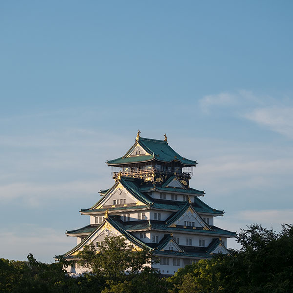 大阪城公園〜桜之宮公園付近の朝の風景