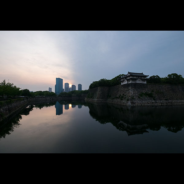 数日前に撮りました大阪城周辺の早朝の風景